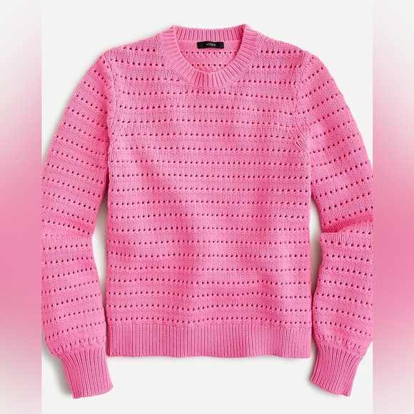 J. Crew Sweaters - JCrew Balloon Sleeve Pointelle Sweater Size Medium